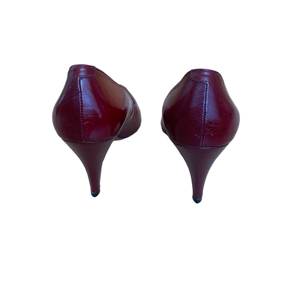 NWOT VINTAGE EVAN PICONE WOMEN’S MAROON CLOSED TOE HIGH HEEL SHOES SIZE 6.5M - Picture 3 of 16